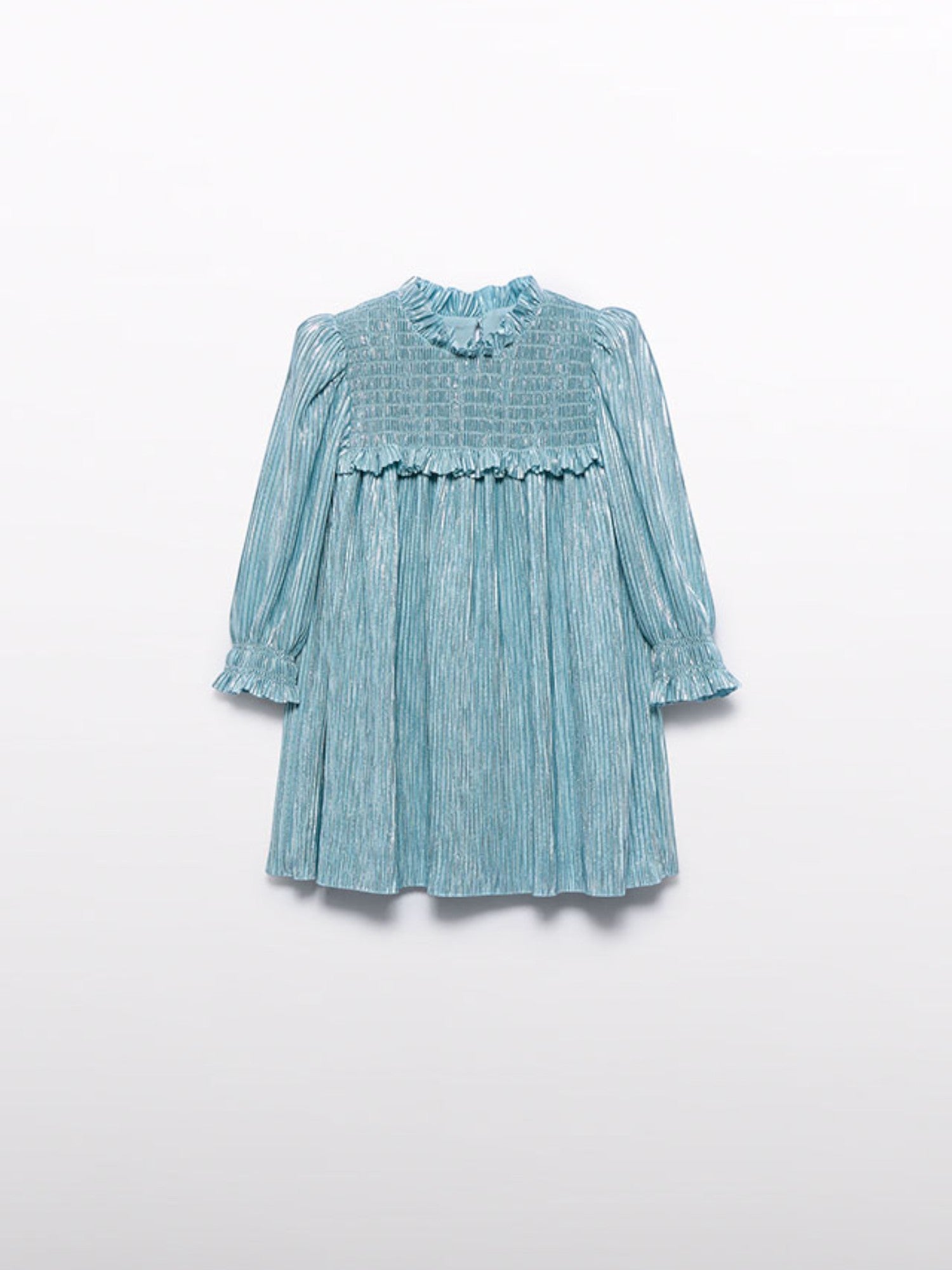 Abito plissato Bimba Verde 5510/9 -  NANU' BABY