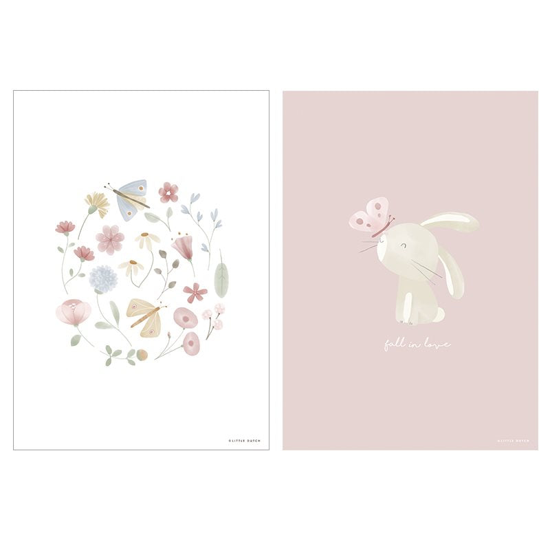Poster Blumen und Schmetterlinge – A3 – PW11421690