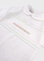 Peach Pink Cotton Romper EK1310