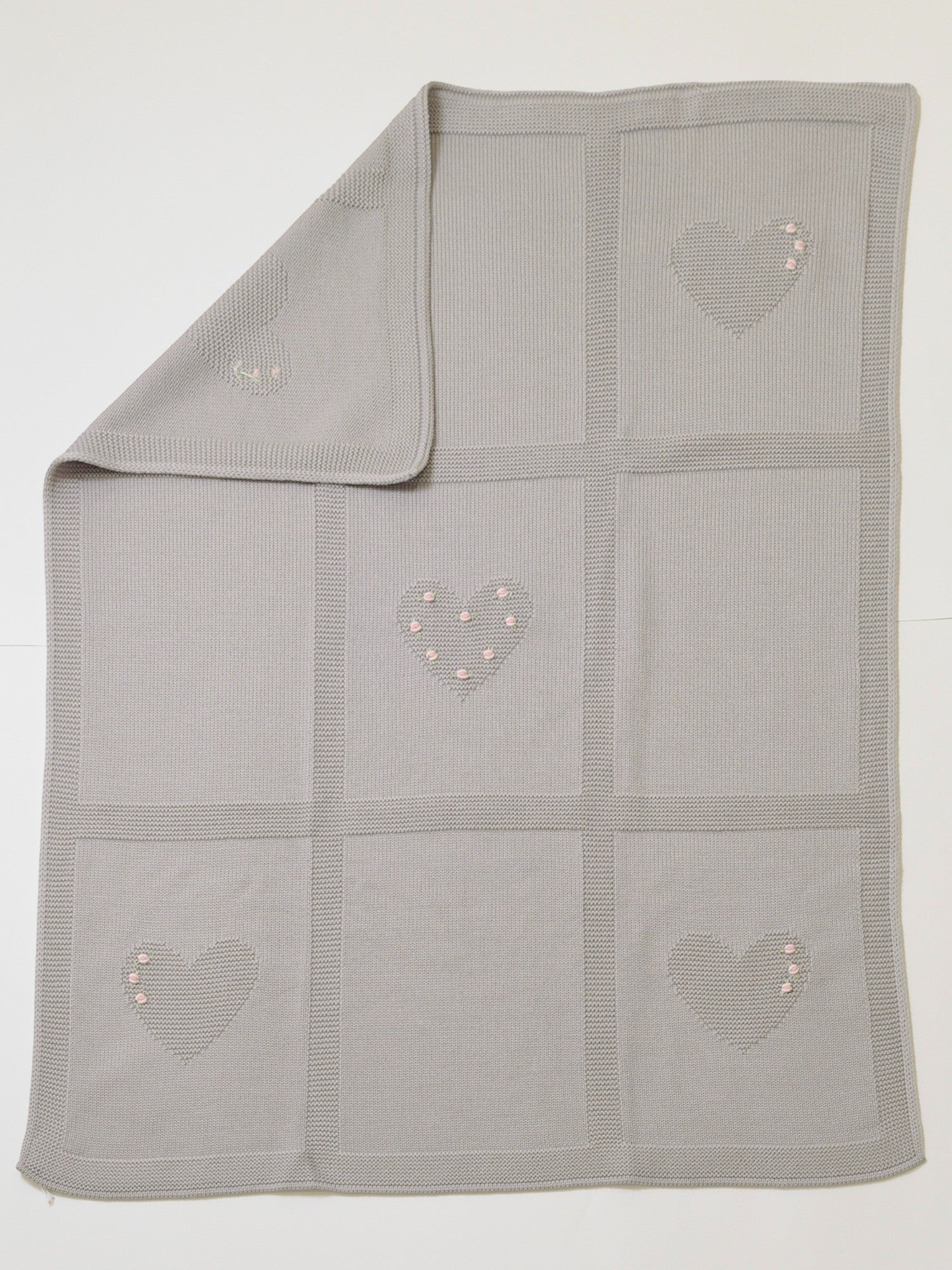 Coperta Love Flower Neonata TORTORA LOVE FLOWER 143/T -  NANU' BABY