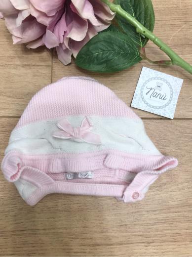 Bordeauxfarbener Samthut mit Schleife DK104