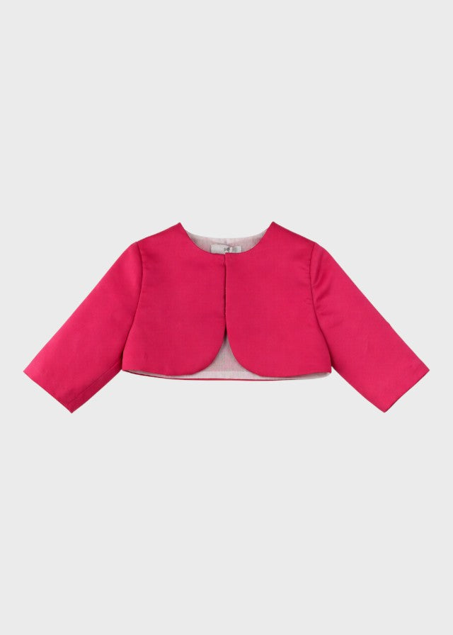 Fuchsia Button Knit Jacket