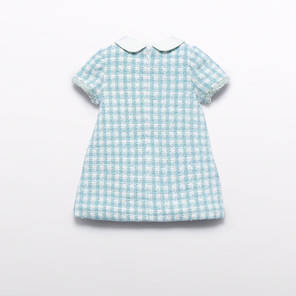 Abito quadri lurex Bimba Verde 5511/9 -  NANU' BABY