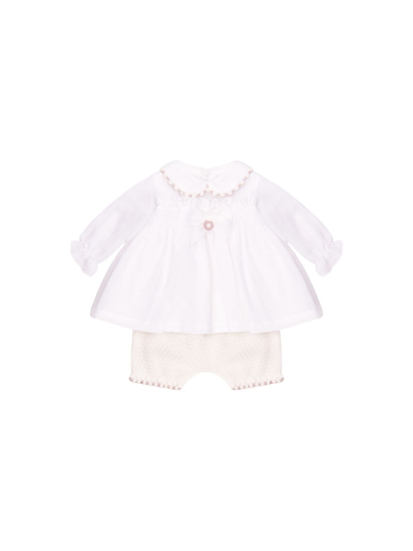 Abito Fiocco lino Bimba VANIGLIA EP1016CC -  NANU' BABY