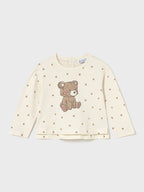 Maglietta m/l stampata Bimba PANNA 2077/83