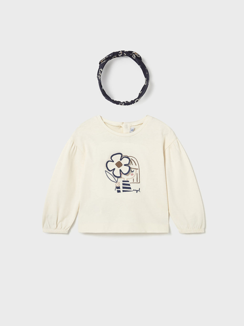 Baby Girl's Cream Headband T-Shirt 2078/26