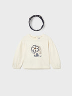 Baby Girl's Cream Headband T-Shirt 2078/26