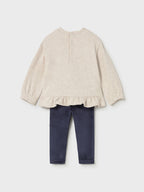 Girl's Blue Pullover Leggings Set 2738/29