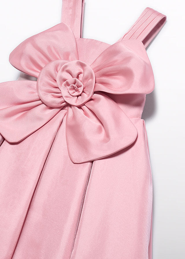 Abito Fiocco Organza Rosa 5049/57