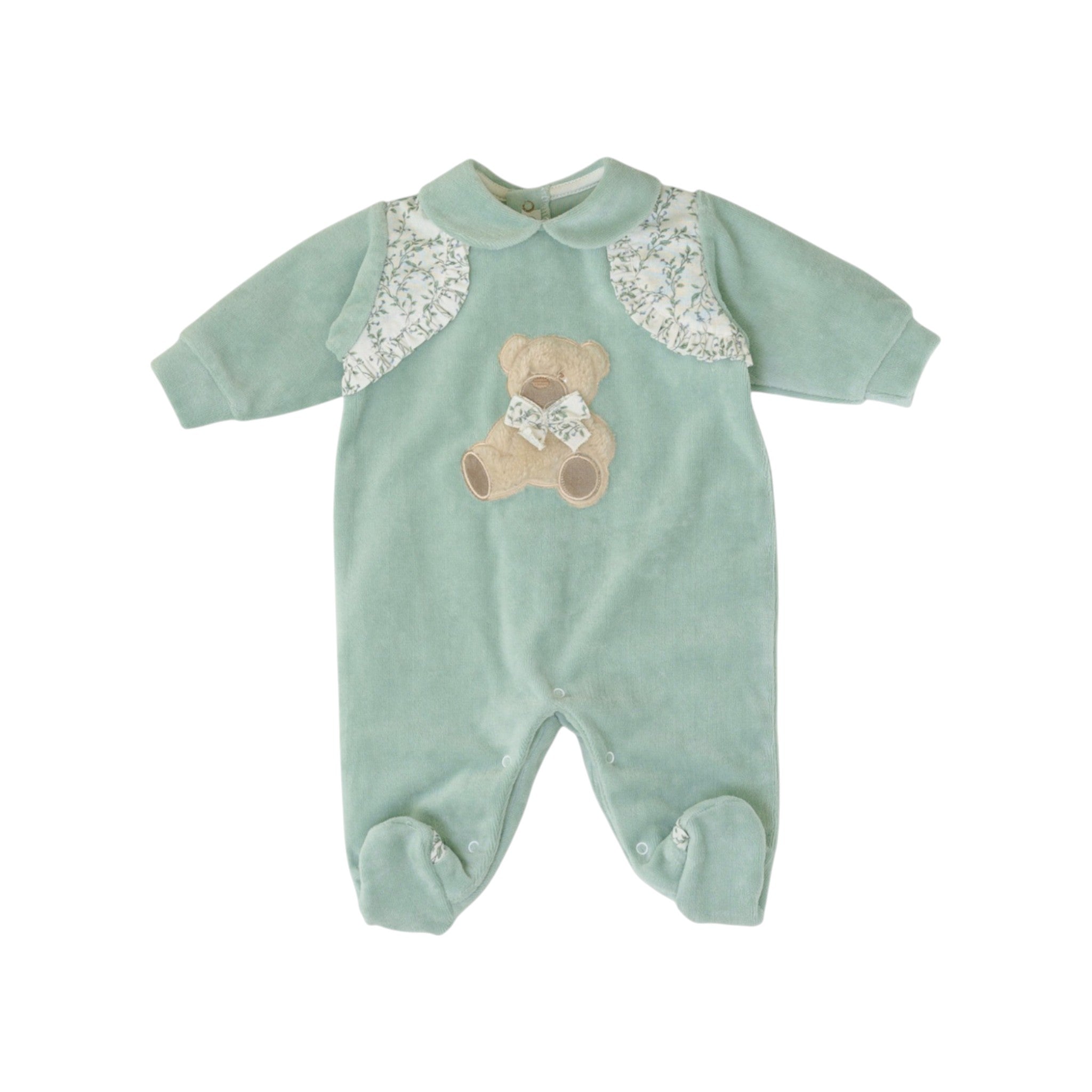 Green Chenille Baby Romper SARTORIA DEI PICCOLI (code LT1102)