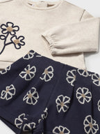 Girls' Blue Jacquard Bermuda Shorts 2262/48