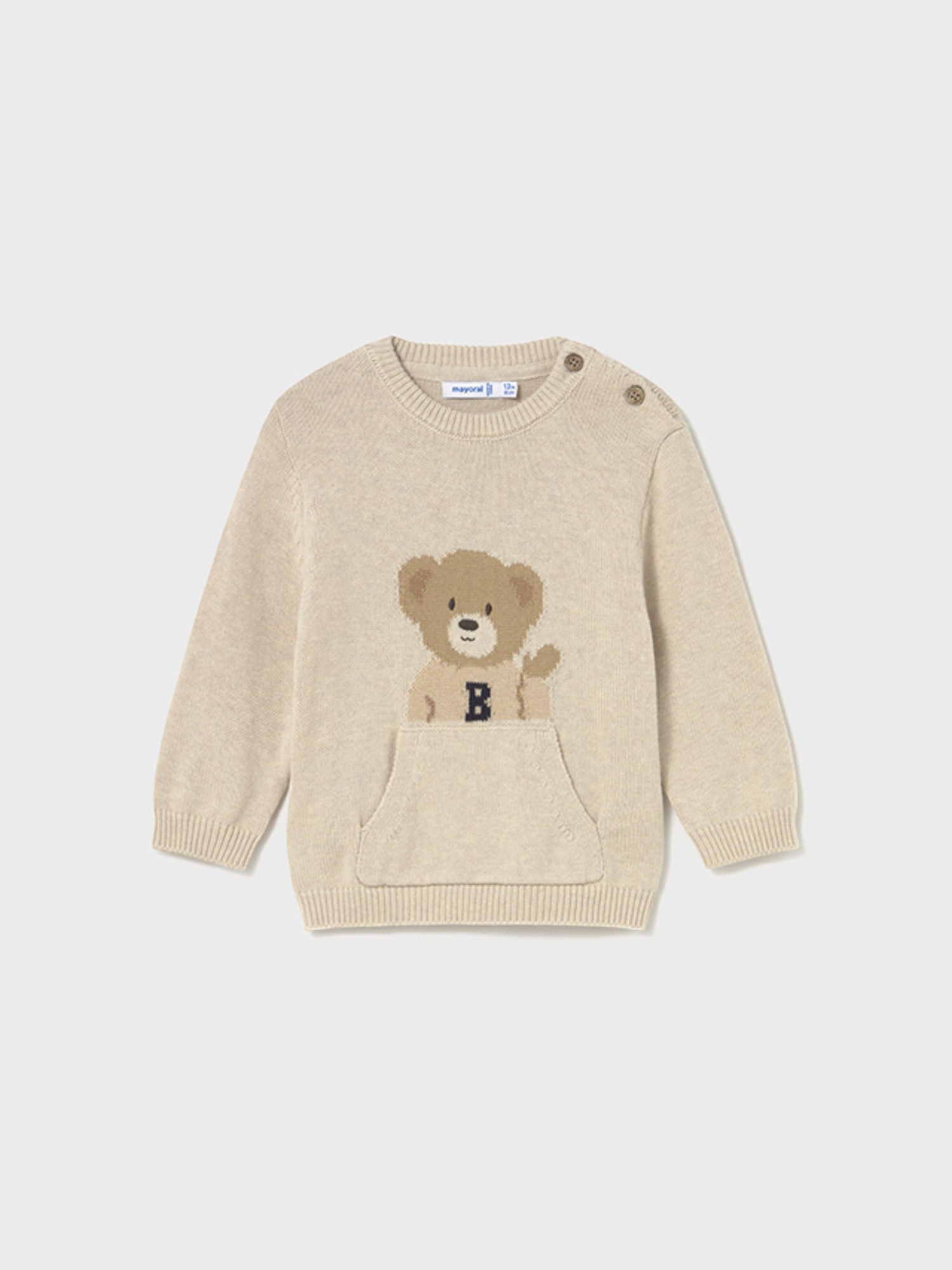 Maglione intarsi grande Bimbo Beige 2341/59 -  NANU' BABY
