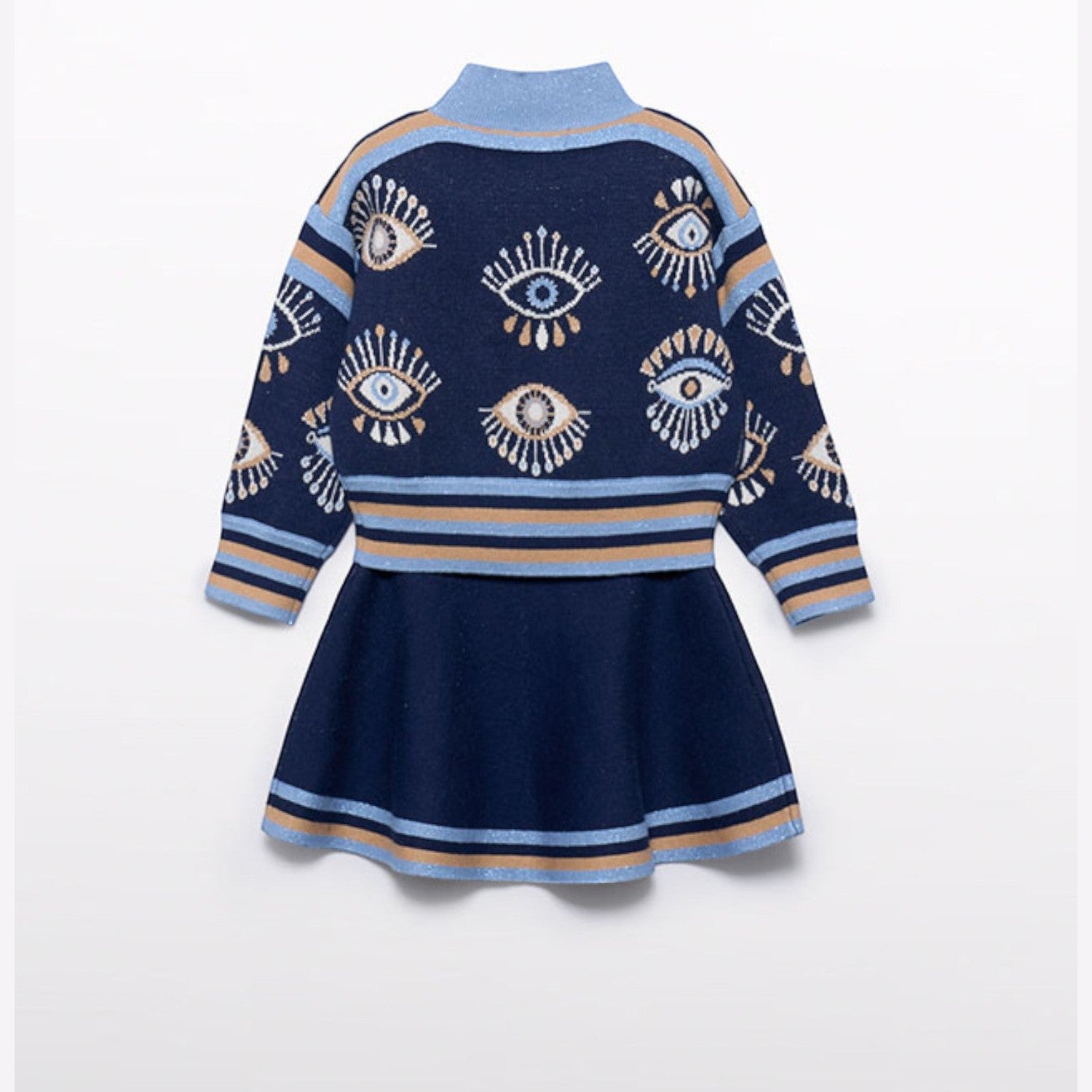 Compl. tricot gonna jacquard Bimba Blu 5540/4 -  NANU' BABY