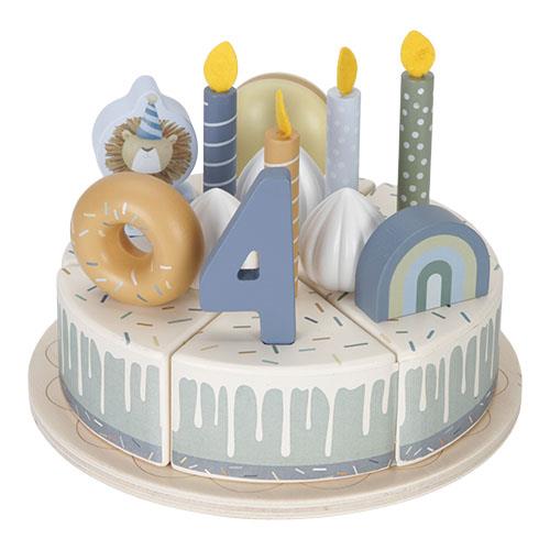 Torta di compleanno in legno  - 26 pezzi  MULTICOLORE LD8016