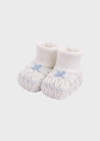 Sky Blue Smocked Slippers EK65S/C
