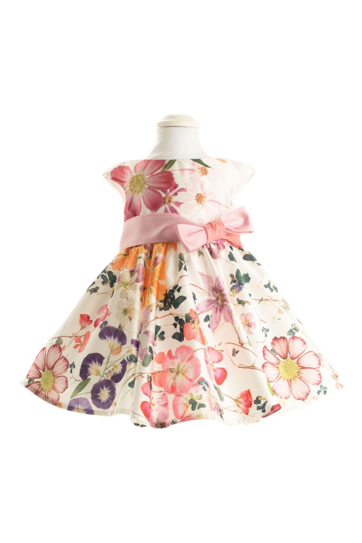 Abitino Floreale Bimba BIANCO EM808 -  NANU' BABY