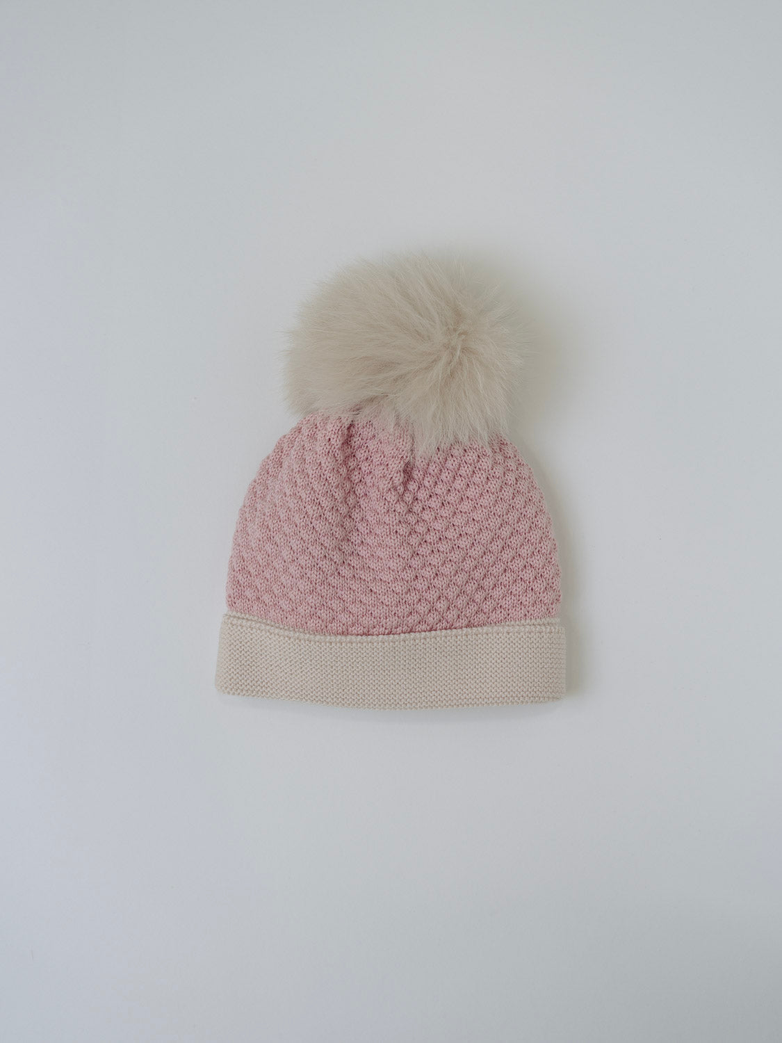 Cuffia Pon Pon Neonata ROSA IN5771/R -  NANU' BABY