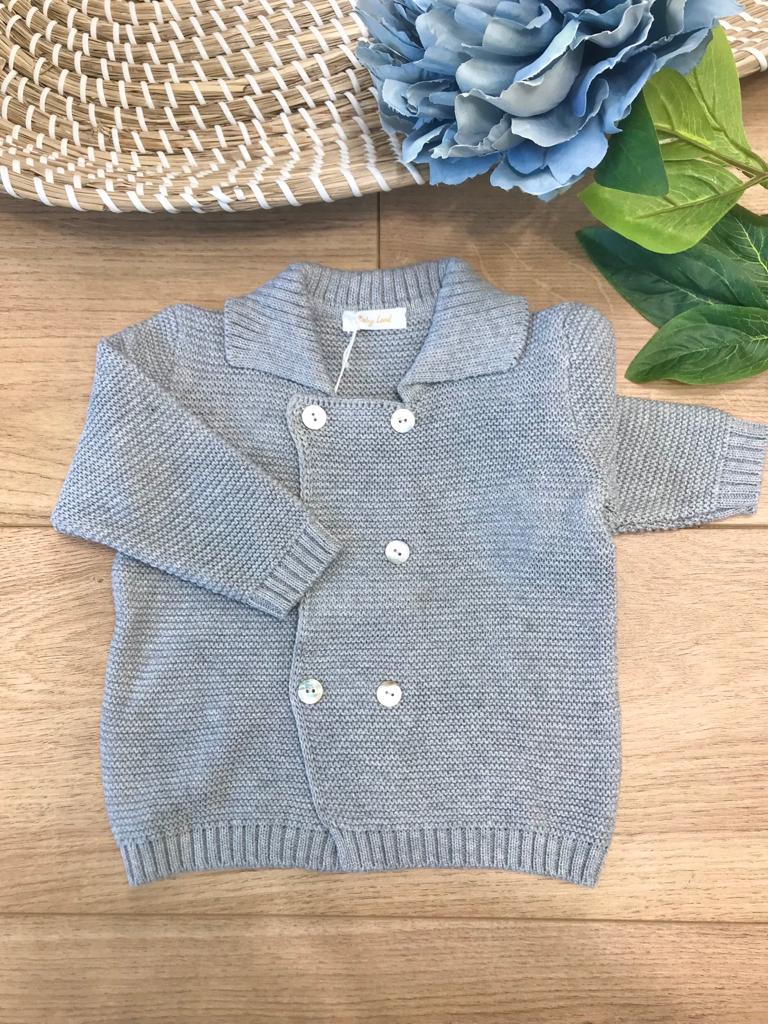 Giacca in filo di cotone Bimbo Grigio 861