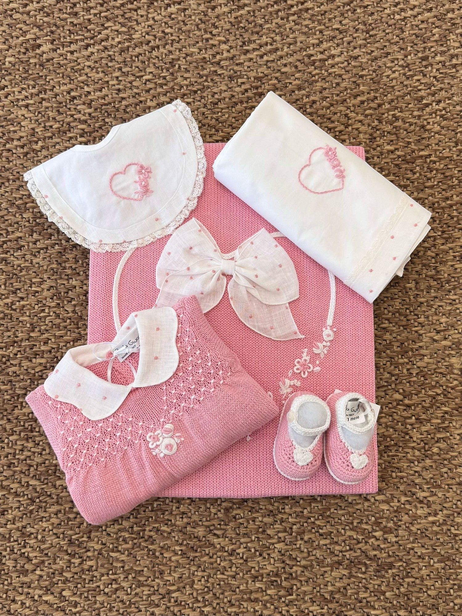 Coordinato Cuore Neonata ROSA TAORMINA 01
