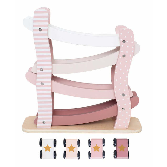 Rullo auto rosa con 4 auto  ROSA W7121