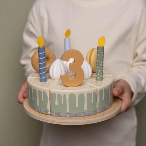 Torta di compleanno in legno  - 26 pezzi  MULTICOLORE LD8016