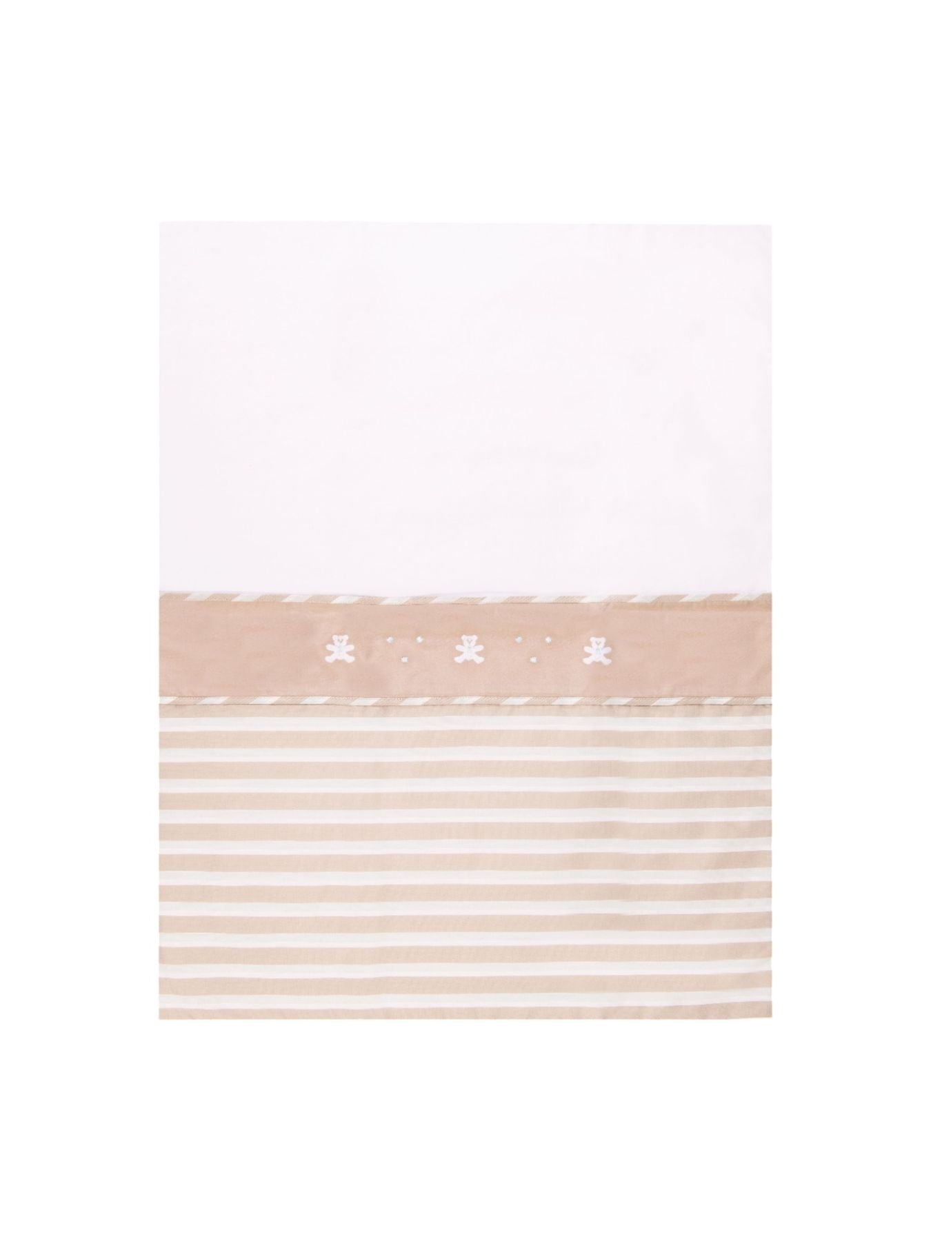 Coperta Orsetto righe Neonato BIANCO EP6781