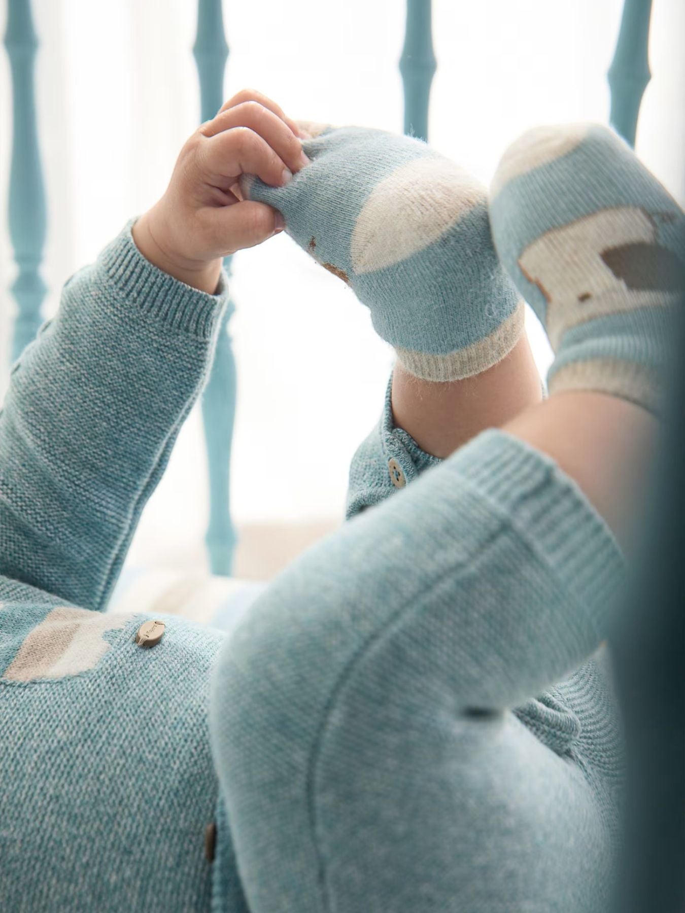 Set mit 4 blauen Socken 1D-9759/PB