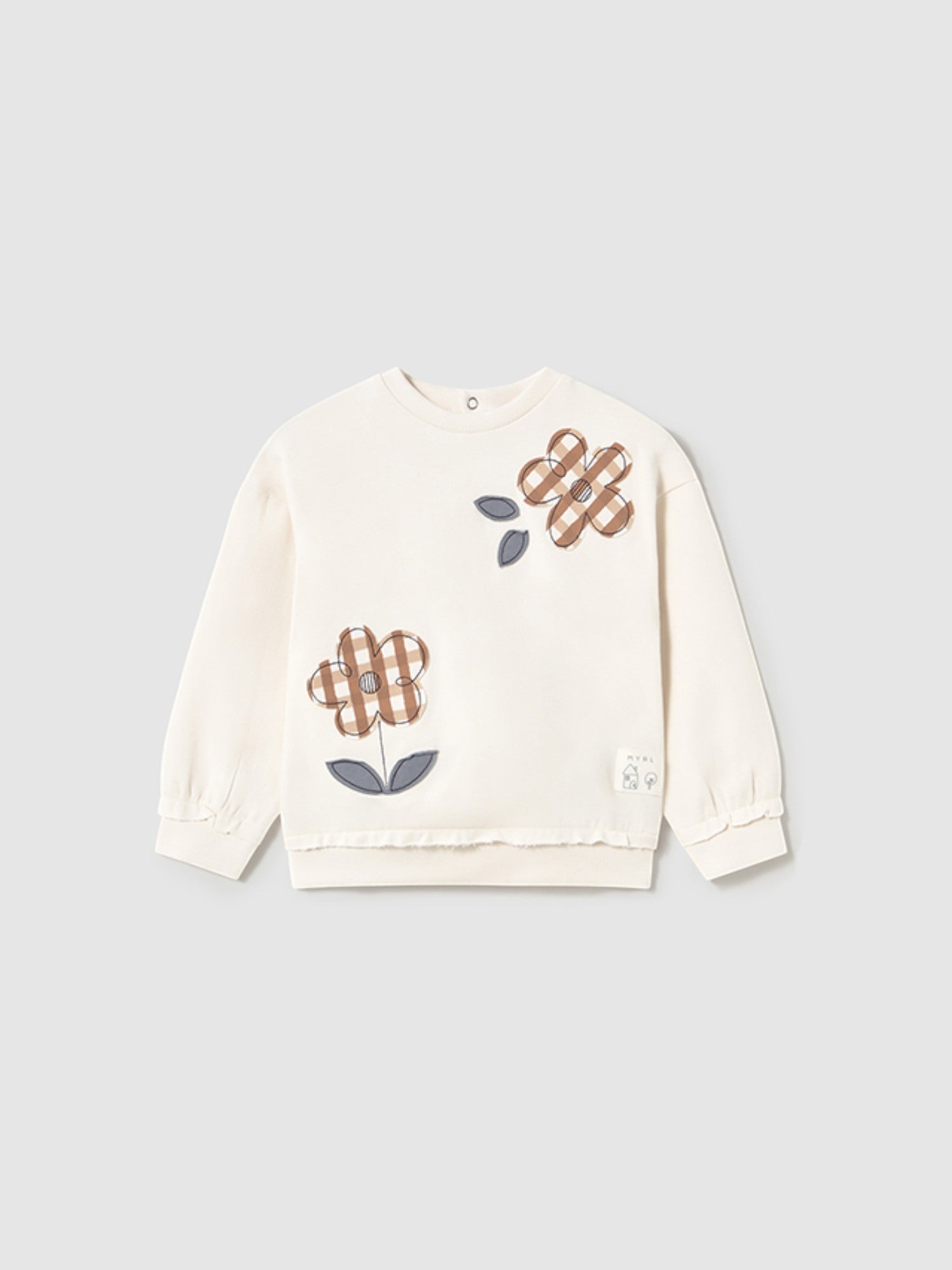 Pullover ricamato Bimba BIANCO 1459/96