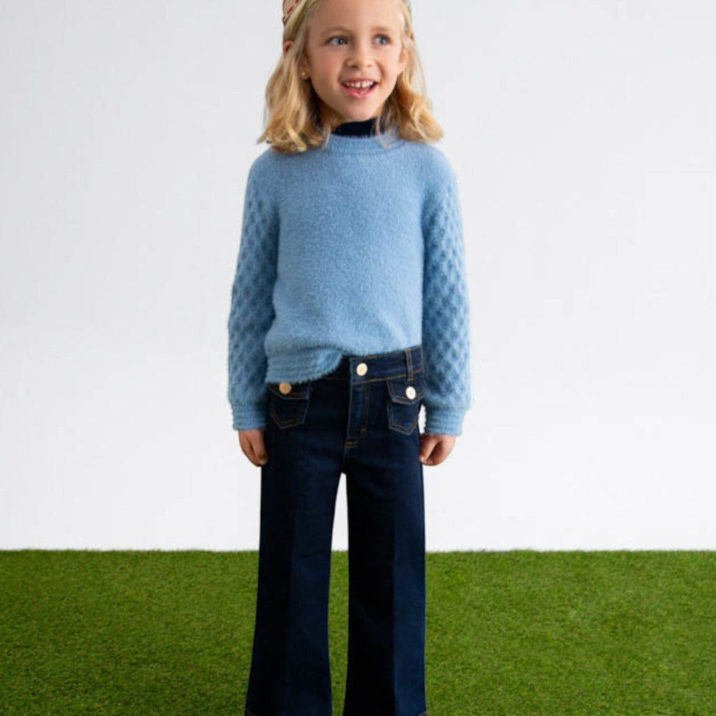 Pantalone denim palazzo Bimba Blu 5722/5 -  NANU' BABY