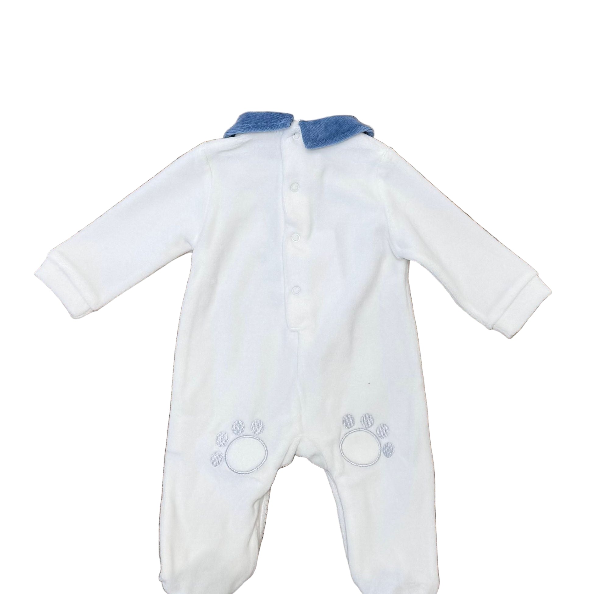 Baby's White Footed Romper 3F644/112