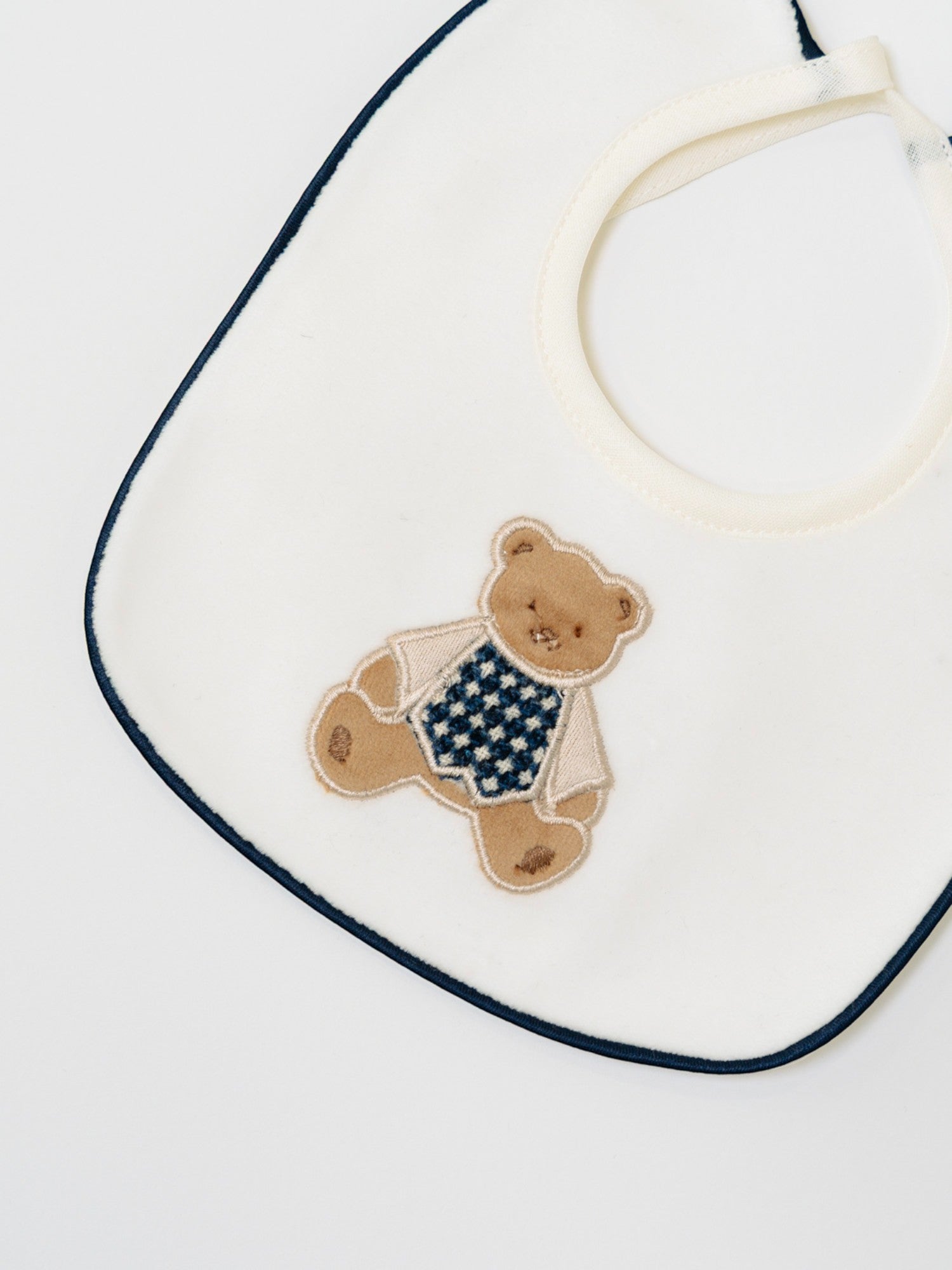 Cuffia e Bavetta Neonato PANNA LR1111 -  NANU' BABY