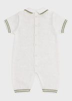 Grüner Erdnuss-Spielanzug mit weißen Punkten EK5615V