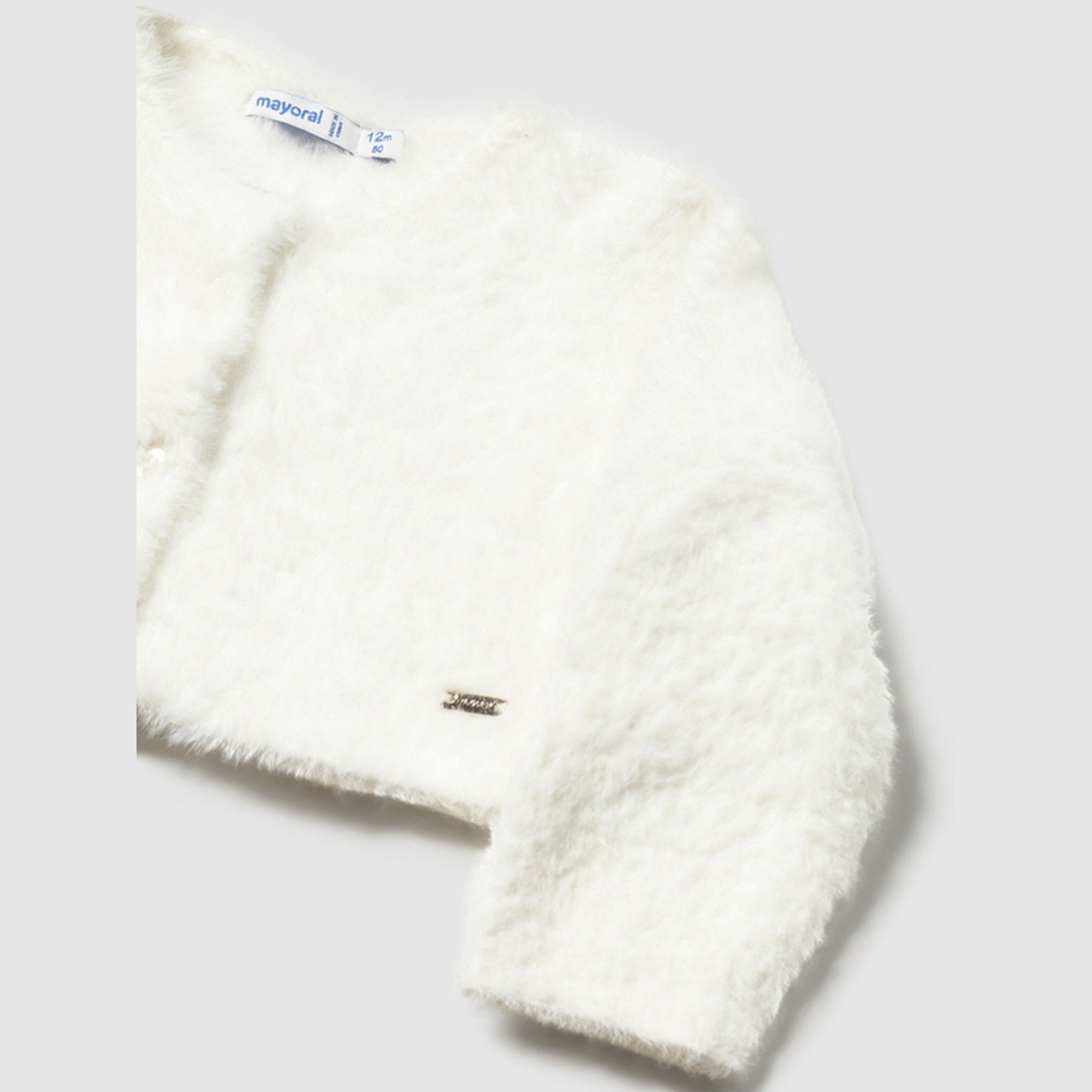 Cardigan pellicciotto Bimba ECRU 2357/65 -  NANU' BABY