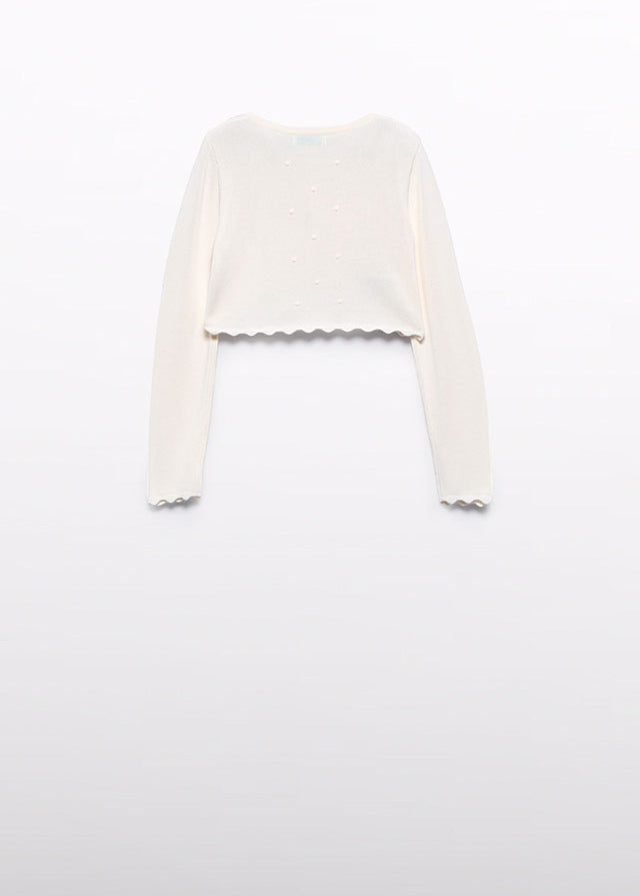 Cotton Shrug with Scalloped Edge 5382/35