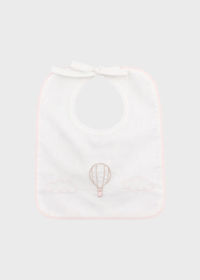 Pink Hot Air Balloon Cotton Bib EK50BAV