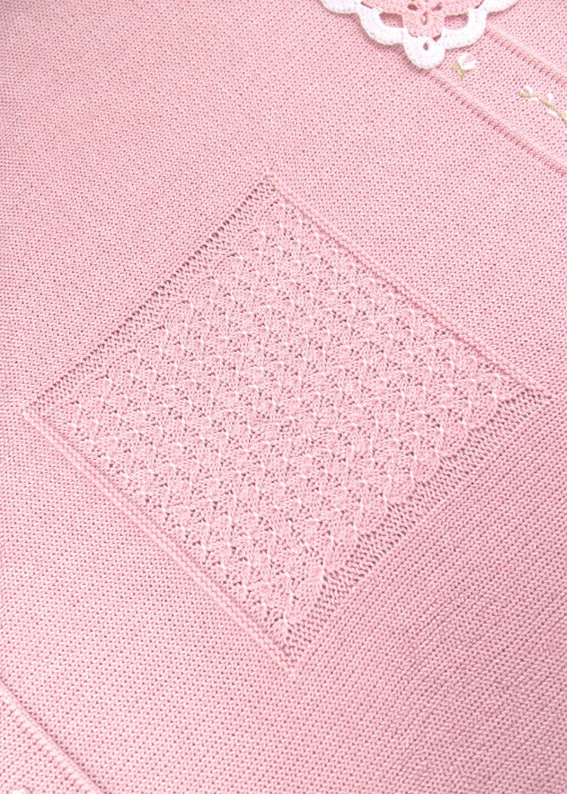 Coperta Fiori Ricamati Rosa SOFIA/CO