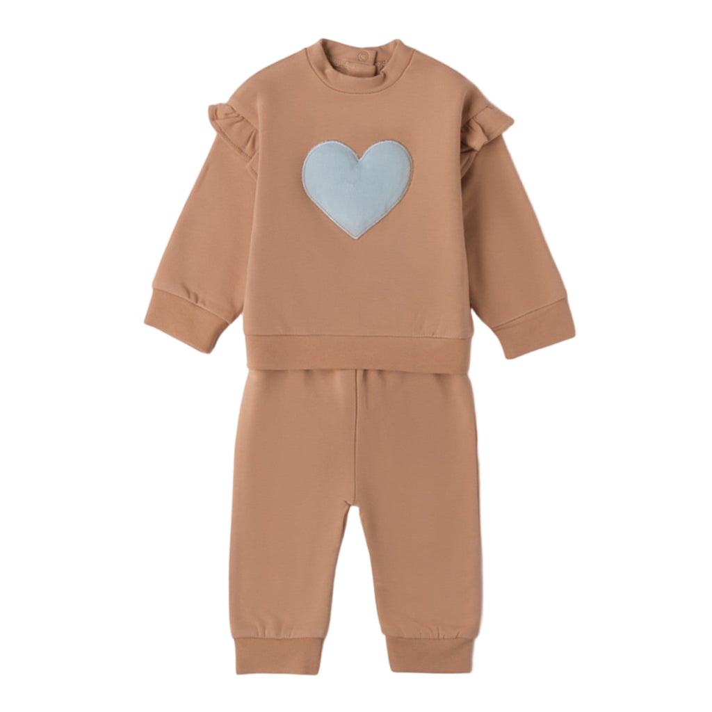 Tuta Jogging Due Pezzi Bimba Beige 3F776/945 -  NANU' BABY