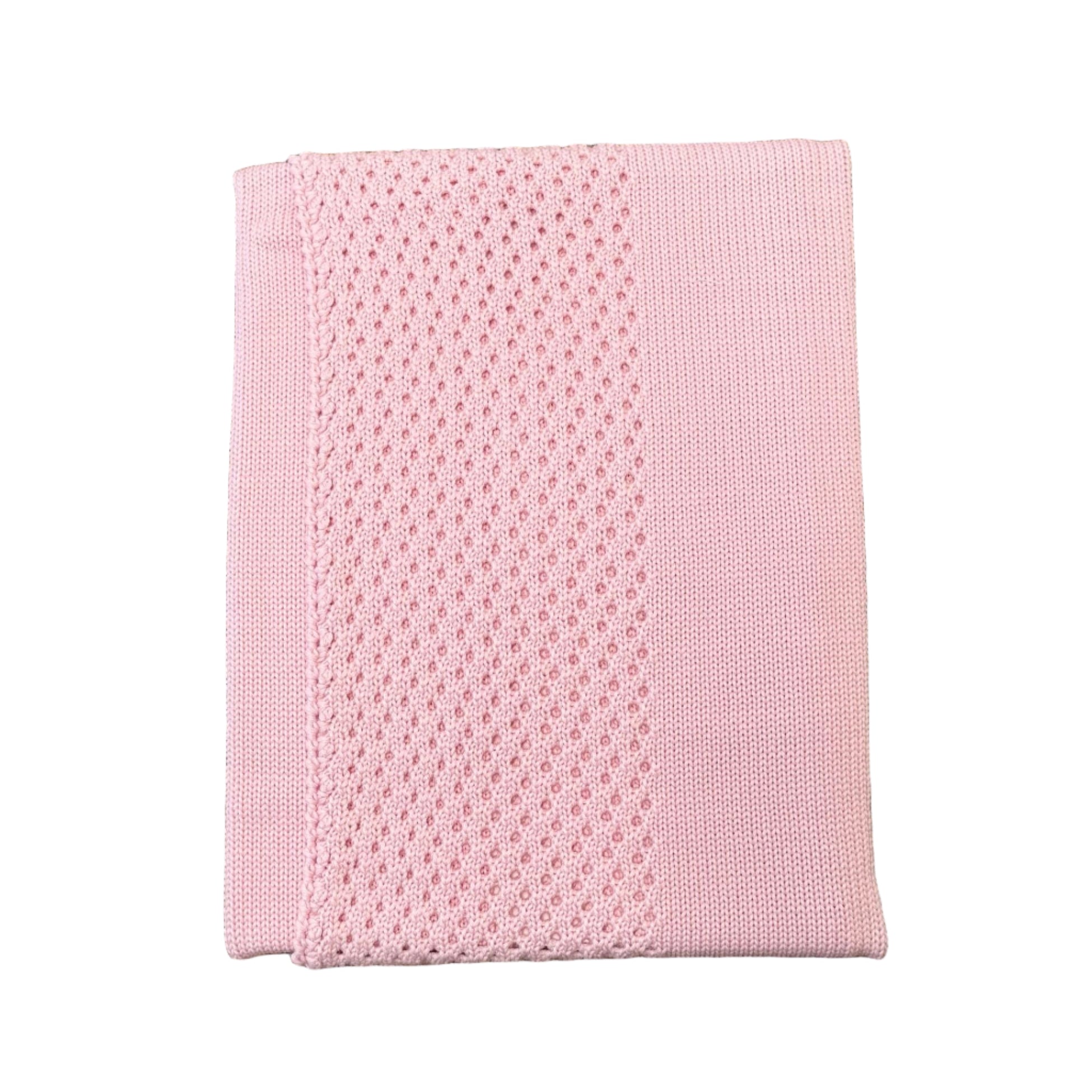 Pink Merino Wool Baby Blanket - BEBE' DI ALMY E80/R