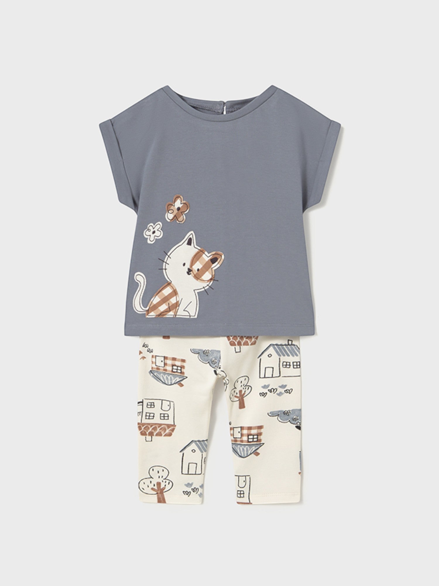 Comp.leggings stampato Bimba GRIGIO 1738/33