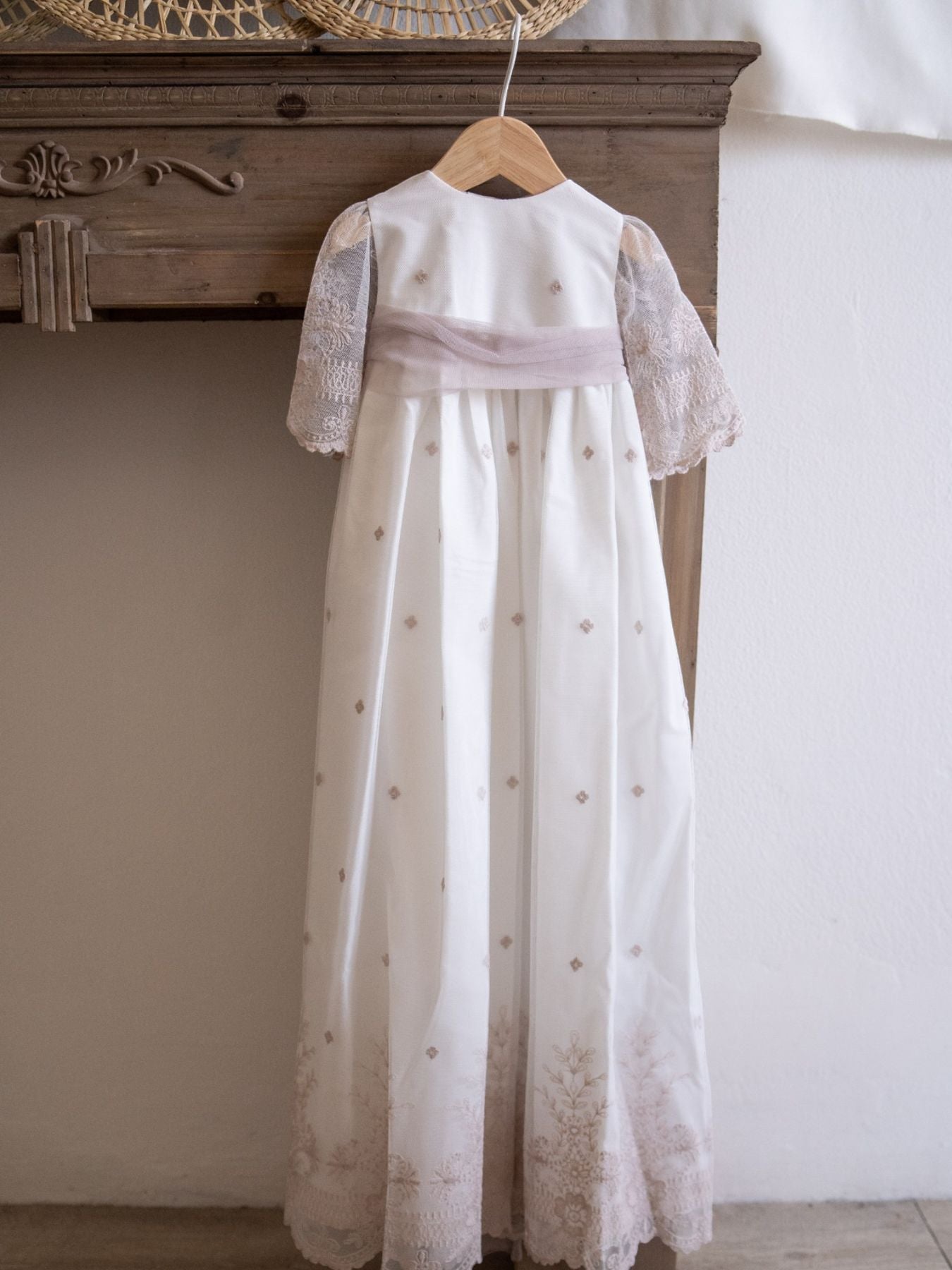 Veste Battesimale Bimba ROSA ANTICO 5498