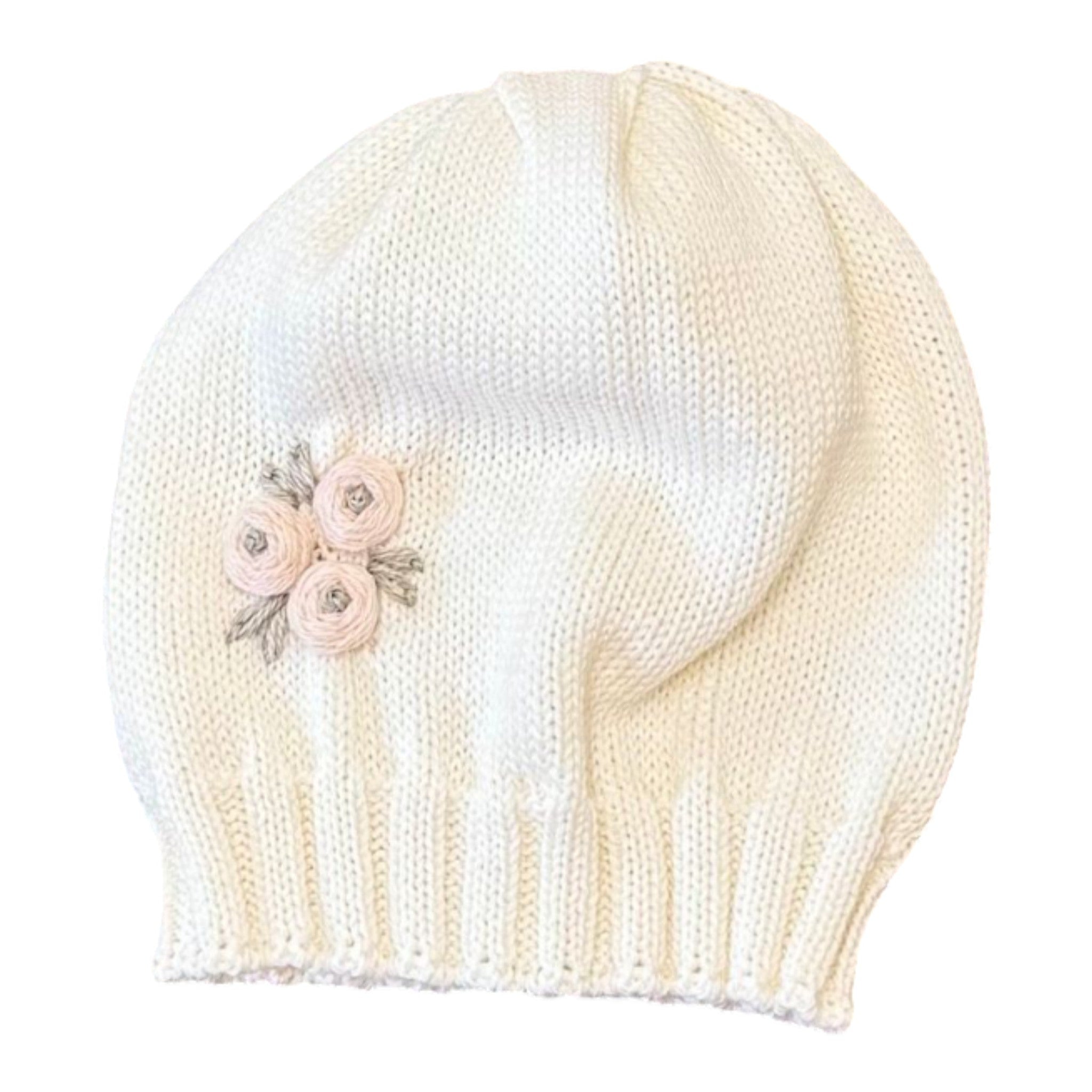Baby Hat and Bib, Cream LR1108