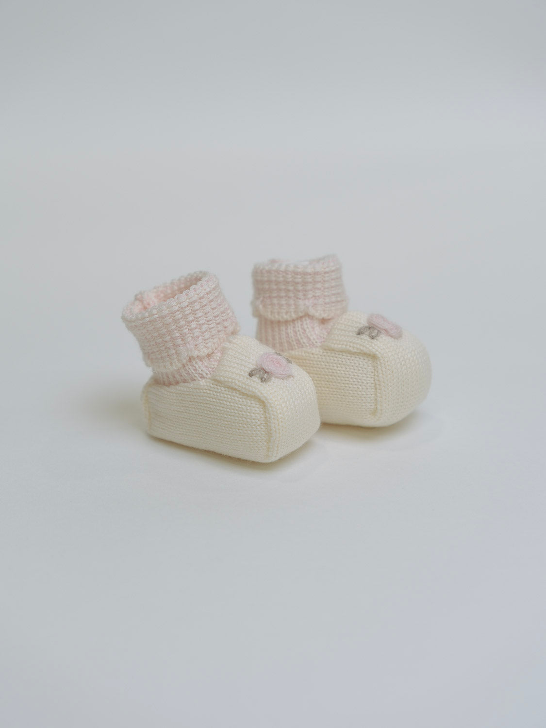 Babbucce fiore Neonata VANIGLIA IN10S/R -  NANU' BABY
