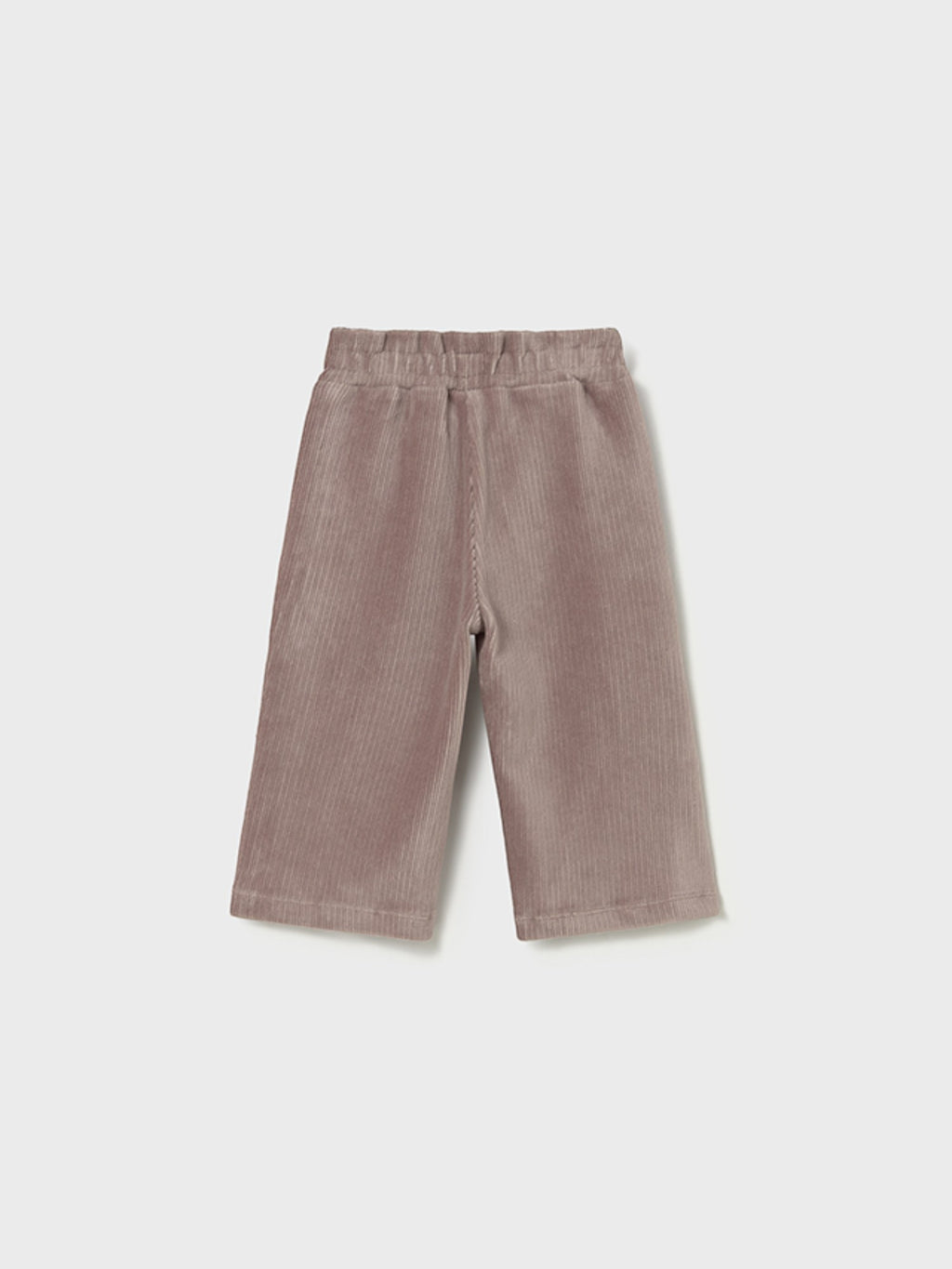 Long, plain-knit trousers for girls, grey, 2590/97