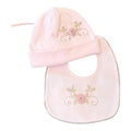 Baby Girl Hat and Bib Set, Pink LR1104/R