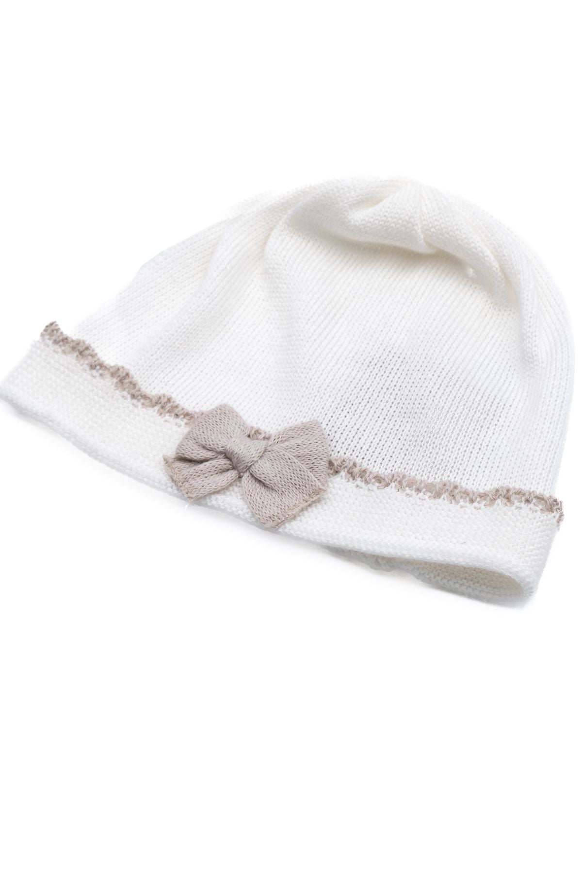 Cuffia Fiocchetto Neonata Bianco 511