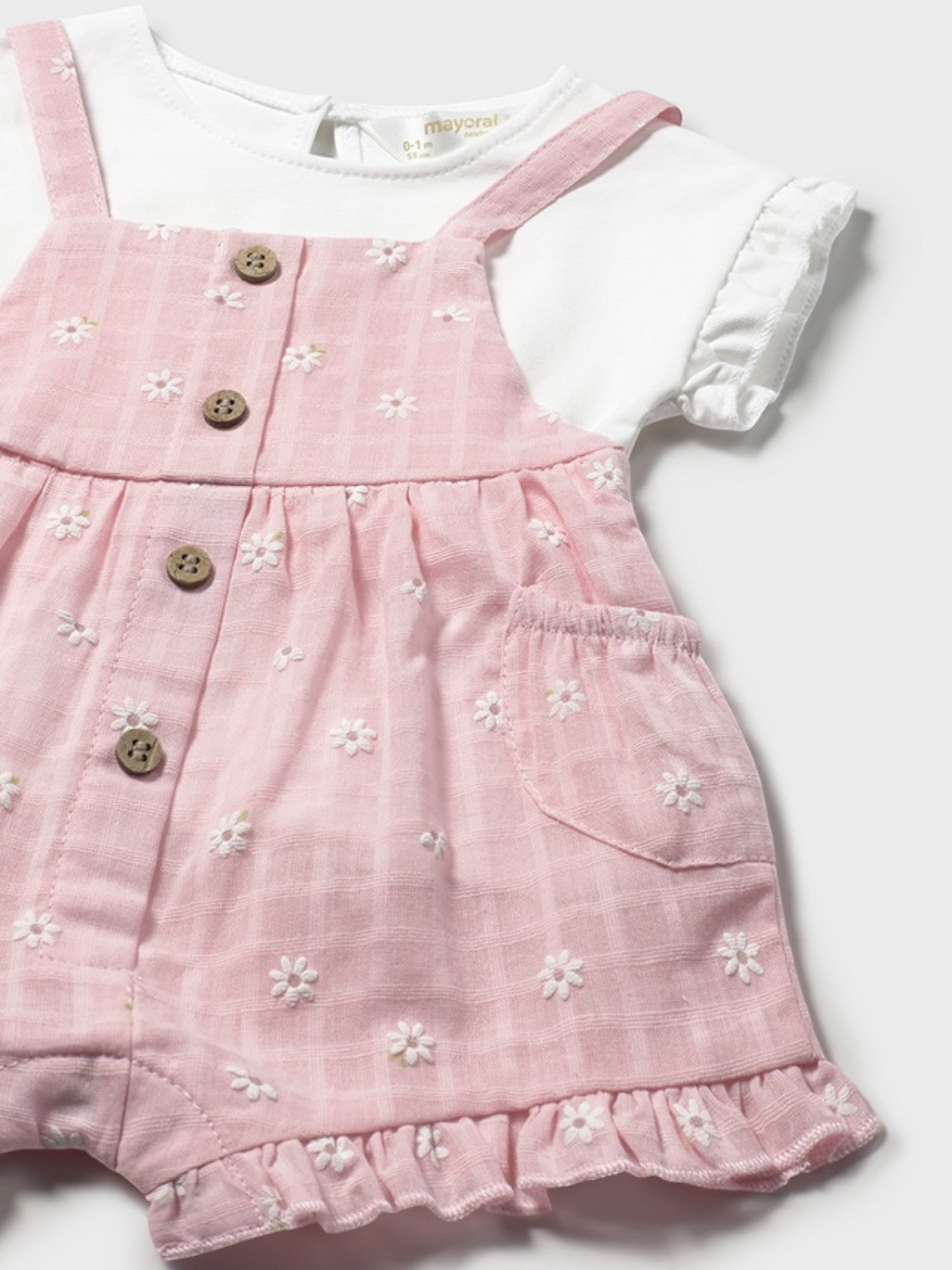 Completo salopette e maglietta Bimba ROSA 1662 /R