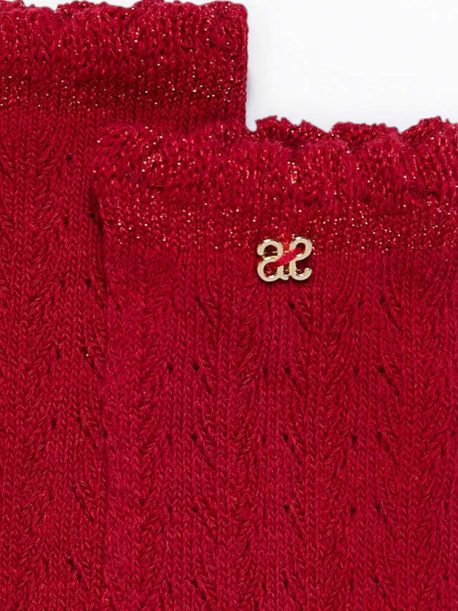 Calza traforata  Rosso 5953/41 -  NANU' BABY