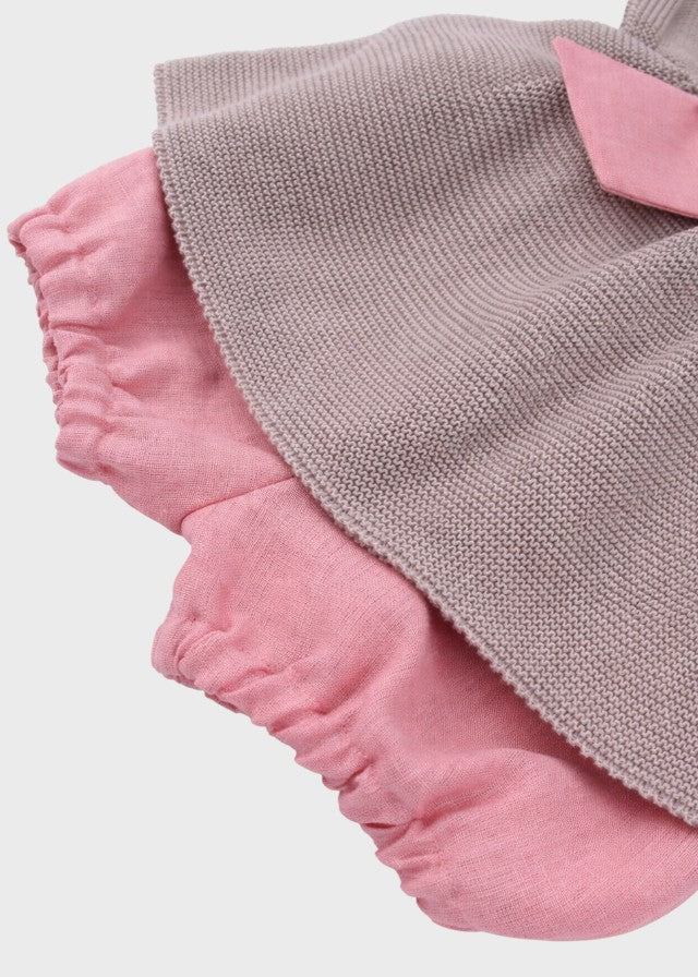 Korallenfarbenes Baumwoll-Leinen-Set 485