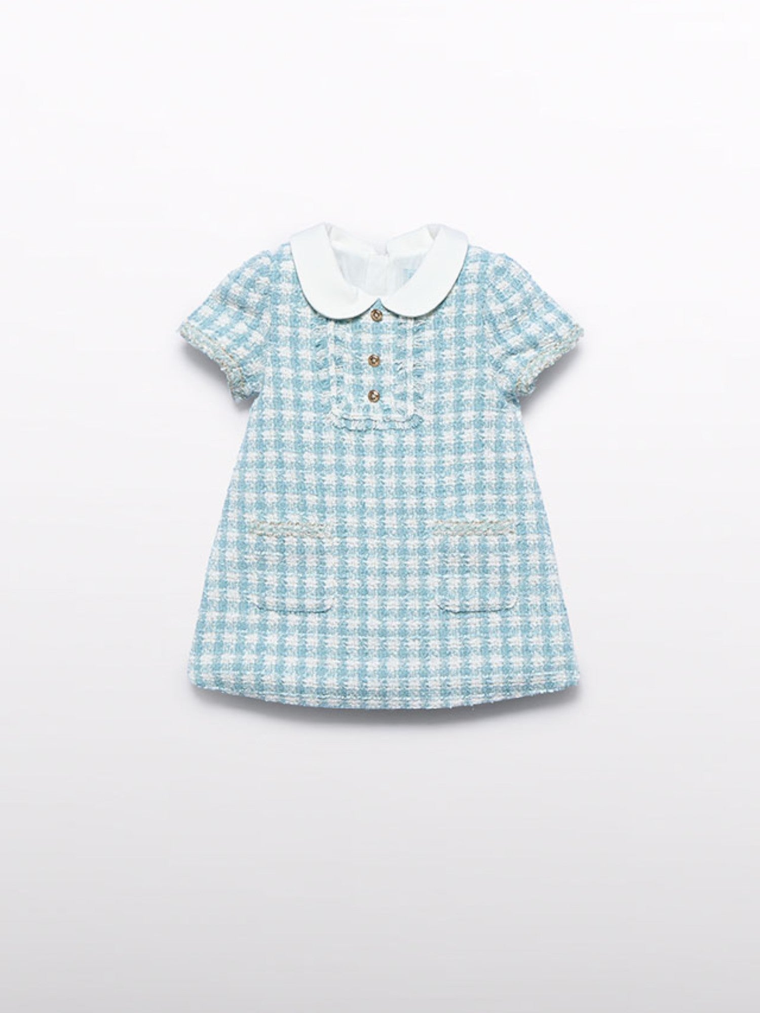 Abito quadri lurex Bimba Verde 5511/9 -  NANU' BABY
