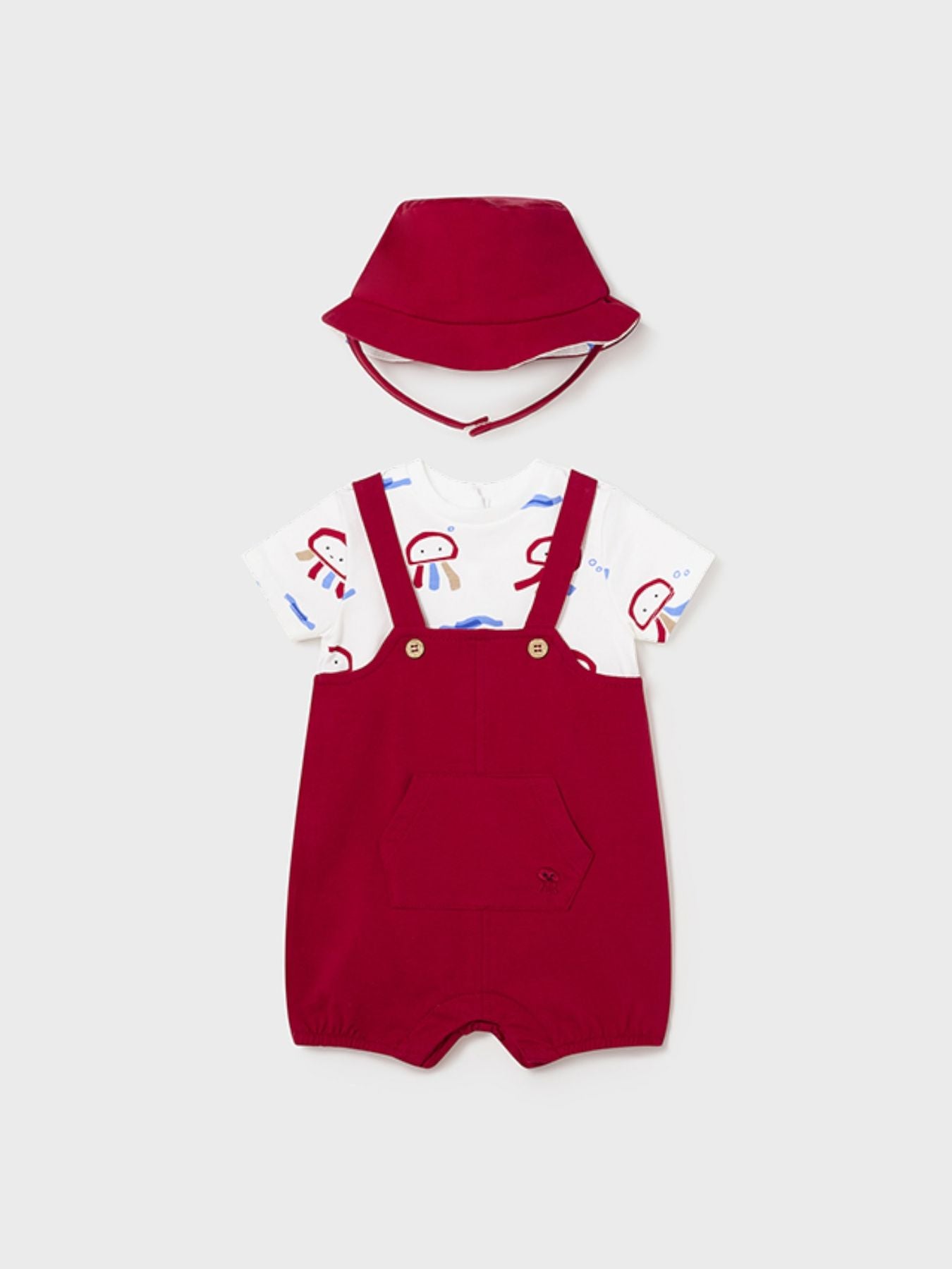 Pagliaccetto salopette cappel Bimbo ROSSO 1618
